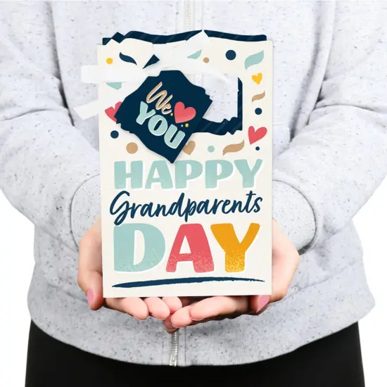 Big Dot of Happiness Happy Grandparents Day - Grandma & Grandpa Party Favor Boxes - Set of 12 {6}