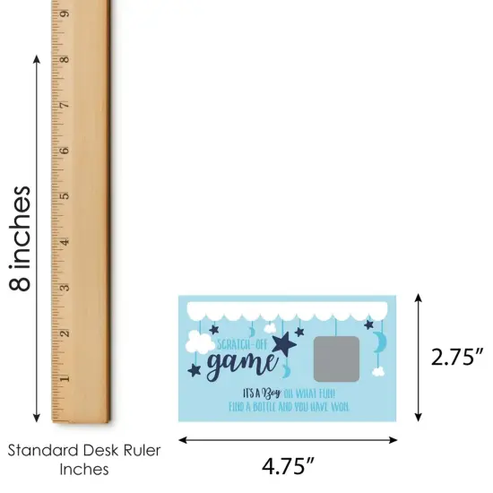 Big Dot of Happiness It's a Boy - Blue Baby Shower Game Scratch Off Cards - 22 Count {7}