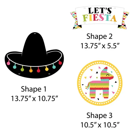 Big Dot of Happiness Let's Fiesta - Hanging Porch Fiesta Outdoor Decorations - Front Door Decor - 3 Piece Sign {7}