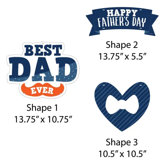 Big Dot of Happiness Happy Father's Day - Hanging Porch We Love Dad Party Outdoor Decorations - Front Door Decor - 3 Piece Sign {7}