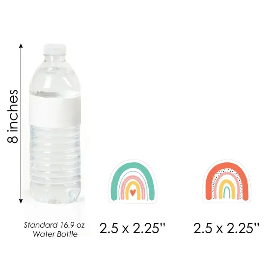 Big Dot of Happiness Hello Rainbow -Shaped Boho Baby Shower and Birthday Party Cut-Outs - 24 Count {6}