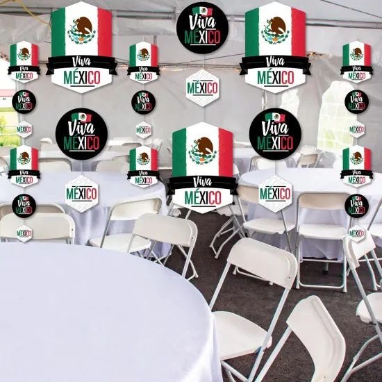 Big Dot of Happiness Viva Mexico - Mexican Independence Day Party DIY Dangler Backdrop - Hanging Vertical Decorations - 30 Pieces {4}