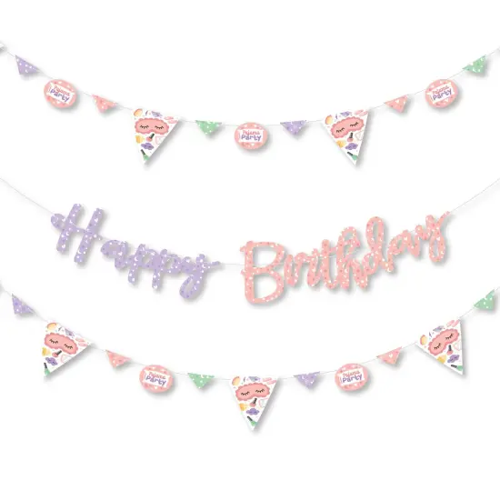 Big Dot of Happiness Pajama Slumber Party - Girls Sleepover Birthday Party Letter Banner Decoration - 36 Banner Cutouts {1}