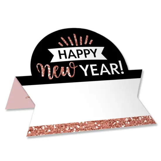 Big Dot of Happiness Rose Gold Happy New Year - New Years Eve Party Tent Buffet Card - Table Setting Name Place Cards - Set of 24 {1}