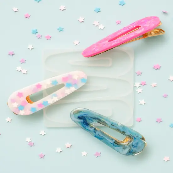 American Crafts Color Pour Resin Mold-Barrette {4}