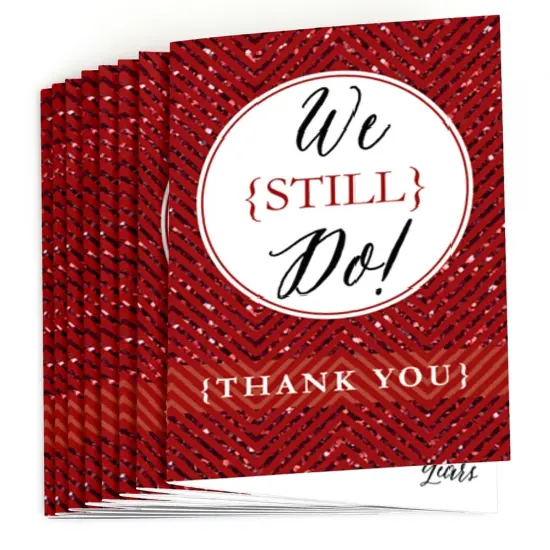 Big Dot of Happiness We Still Do - 40th Wedding Anniversary - Party Thank You Cards (8 count) {3}