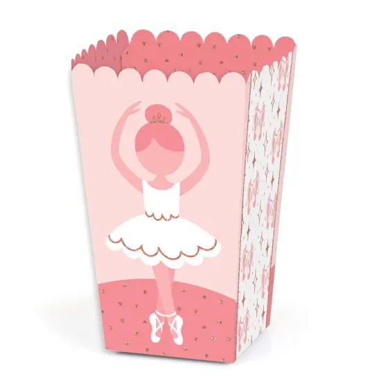 Big Dot of Happiness Tutu Cute Ballerina - Ballet Birthday Party or Baby Shower Favor Popcorn Treat Boxes - Set of 12 {1}