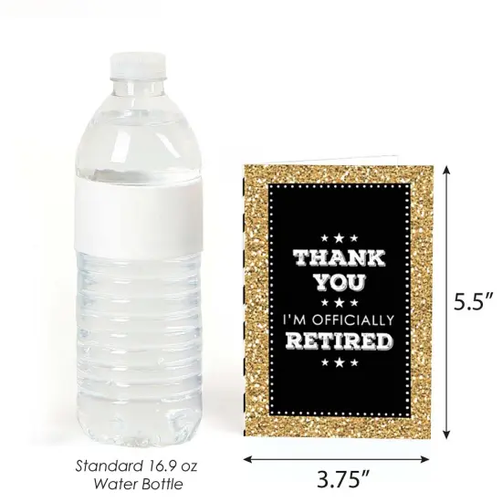 Big Dot of Happiness Happy Retirement - Retirement Party Thank You Cards (8 count) {4}