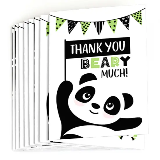 Big Dot of Happiness Party Like a Panda Bear - Baby Shower or Birthday Party Thank You Cards (8 count) {3}