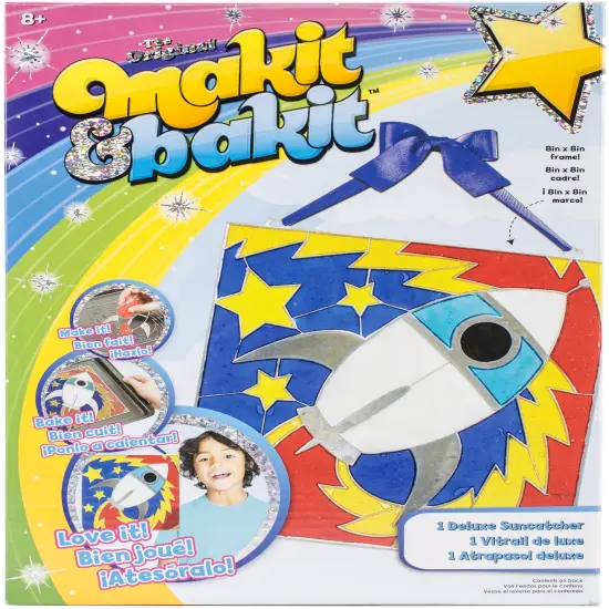Colorbok Makit & Bakit Deluxe Suncatcher Kit-Rocket {1}