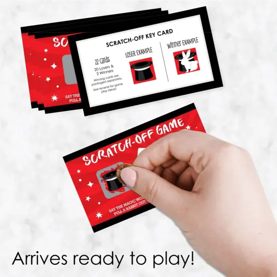 Big Dot of Happiness Ta-Da, Magic Show - Magical Birthday Party Game Scratch Off Cards - 22 Count {3}