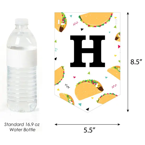 Big Dot of Happiness 2nd Birthday Taco Twosday - Fiesta Second Birthday Party Bunting Banner - Party Decorations - Happy 2nd Birthday {4}