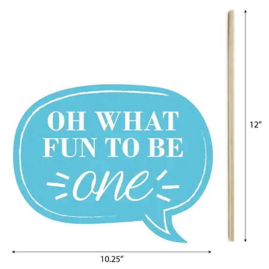 Big Dot of Happiness Funny 1st Birthday Boy - Fun to be One - First Birthday Party Photo Booth Props Kit - 10 Piece {6}