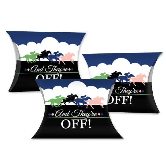Big Dot of Happiness Kentucky Horse Derby - Favor Gift Boxes - Horse Race Party Petite Pillow Boxes - Set of 20 {1}