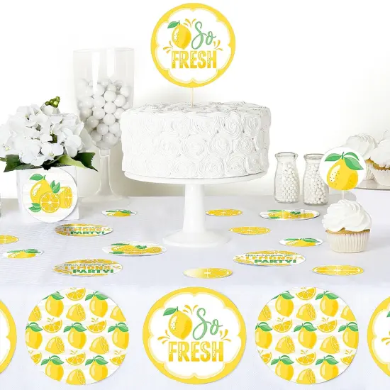 Big Dot of Happiness So Fresh - Lemon - Citrus Lemonade Party Giant Circle Confetti - Party Decorations - Large Confetti 27 Count {6}