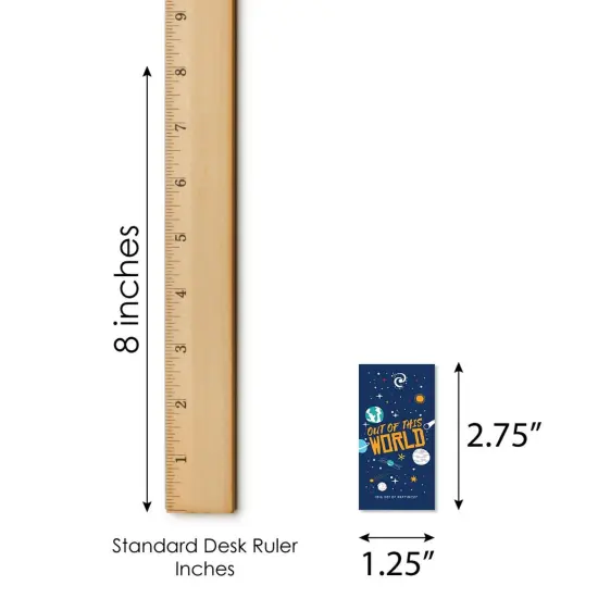 Big Dot of Happiness Blast Off to Outer Space - Mini Candy Bar Wrapper Stickers - Rocket Ship Baby Shower or Birthday Party Small Favors - 40 Count {6}