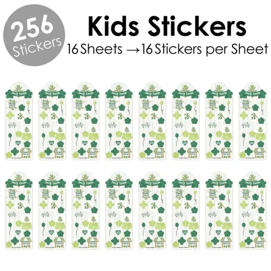 Big Dot of Happiness Family Tree Reunion - Family Gathering Party Favor Kids Stickers - 16 Sheets - 256 Stickers {3}