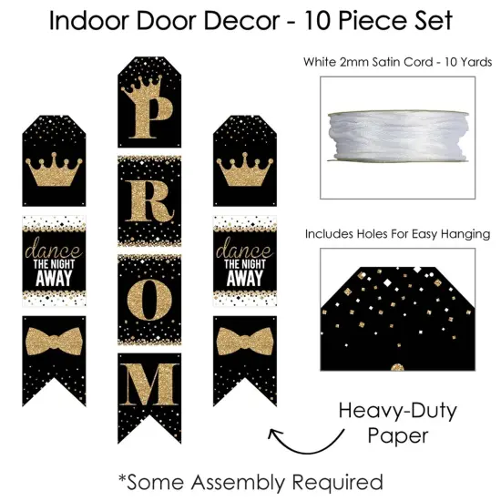 Big Dot of Happiness Prom - Hanging Vertical Paper Door Banners - Prom Night Party Wall Decoration Kit - Indoor Door Decor {6}