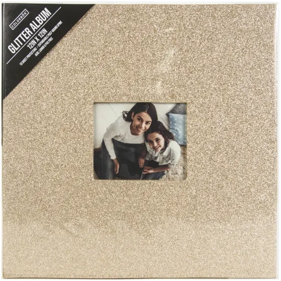 Colorbok Scrapbook Box Kit-Solid Glitter Gold {1}