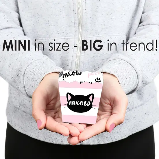 Big Dot of Happiness Purr-fect Kitty Cat - Party Mini Favor Boxes - Kitten Meow Baby Shower or Birthday Party Treat Candy Boxes - Set of 12 {6}