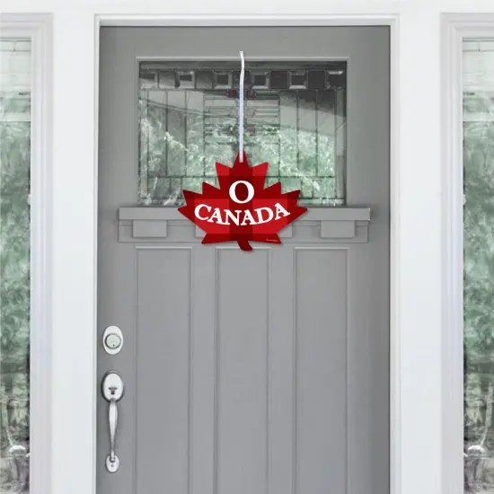 Big Dot of Happiness Canada Day - Hanging Porch Canadian Party Outdoor Decorations - Front Door Decor - 1 Piece Sign {3}