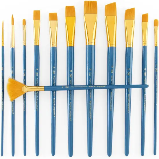 Royal & Langnickel(R) Gold Taklon Value Pack Brush Set-Round 12/Pkg {3}
