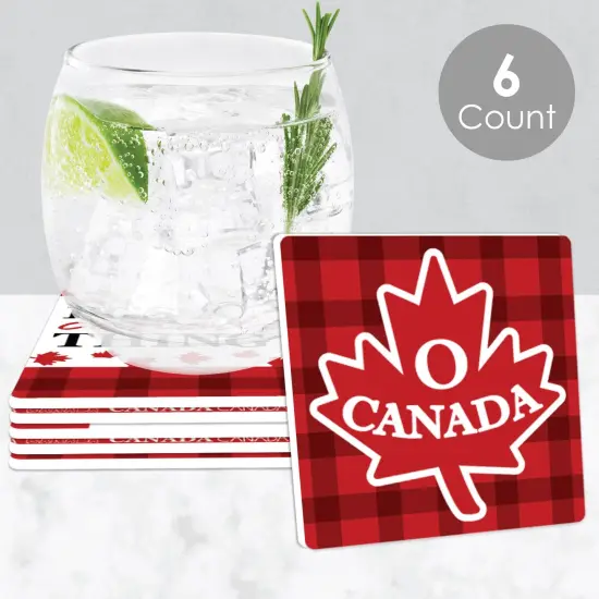 Big Dot of Happiness Canada Day - Funny Canadian Party Decorations - Drink Coasters - Set of 6 {3}