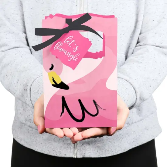 Big Dot of Happiness Pink Flamingo - Party Like a Pineapple - Tropical Summer Party Favor Boxes - Set of 12 {6}