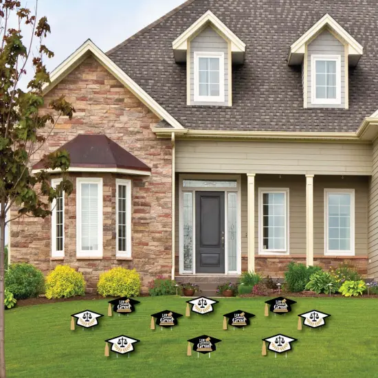 Big Dot of Happiness Law School Graduation Lawn Decorations - 10 Piece {3}