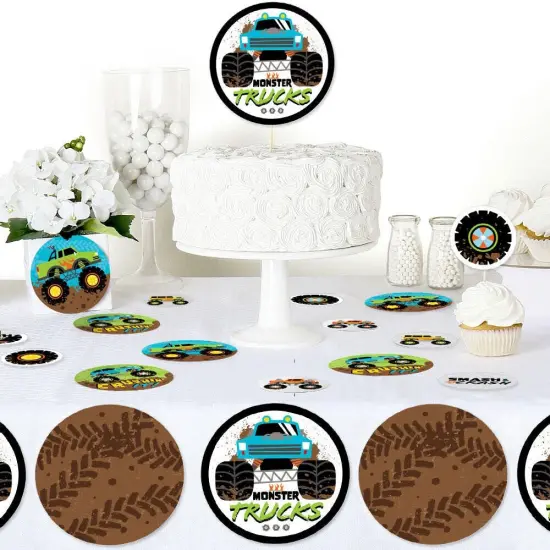 Big Dot of Happiness Smash and Crash - Monster Truck - Boy Birthday Party Giant Circle Confetti - Party Decorations - Large Confetti 27 Count {6}