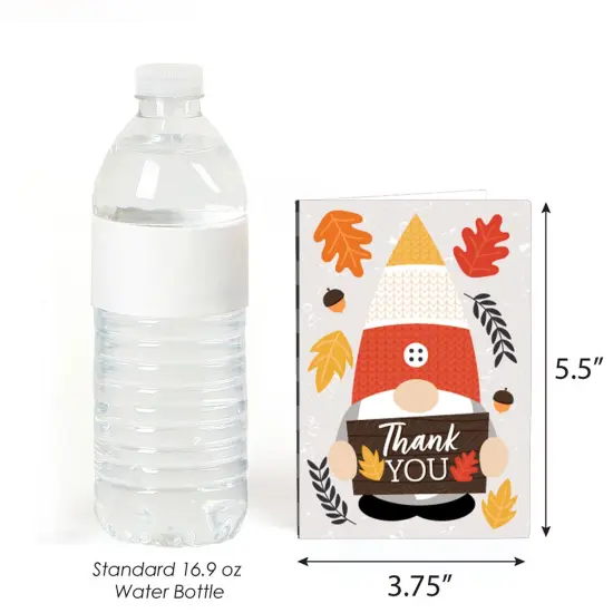 Big Dot of Happiness Fall Gnomes - Autumn Harvest Party Thank You Cards (8 count) {4}