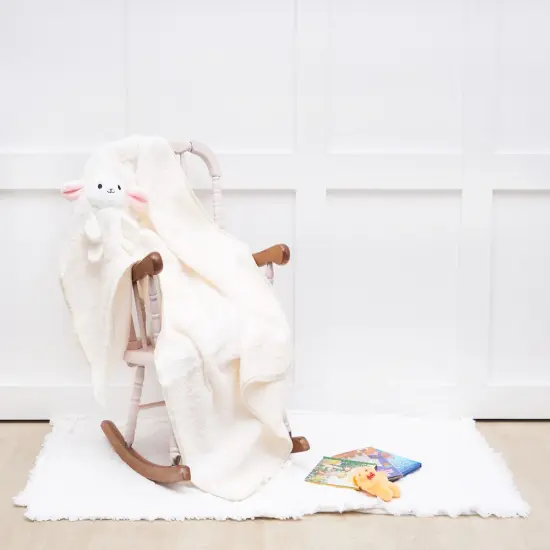 30.12" x 44.88" Lamb Sheep Themed Easter & Spring Cute Soft Kid's Roll-Up Throw Pillow Blanket {6}
