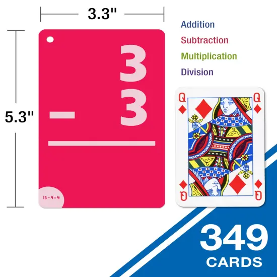 Carson Dellosa 349 Addition, Subtraction, Division, and Multiplication Flash Cards, 4 Sets of Flashcards, Math Games for Kids 8-12, 3rd Grade Mathematics and Up {2}