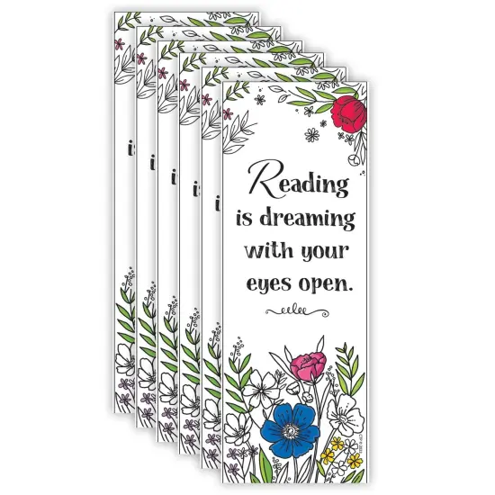 (6 Pk) Bright Blooms Bookmark {1}