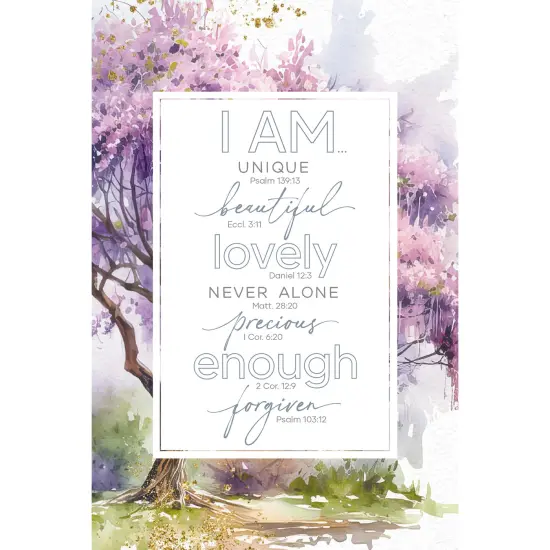 I Am Unique Wood Plaque with Easel and Hook Wall Tabletop Art - 6 inches x 9 inches {1}