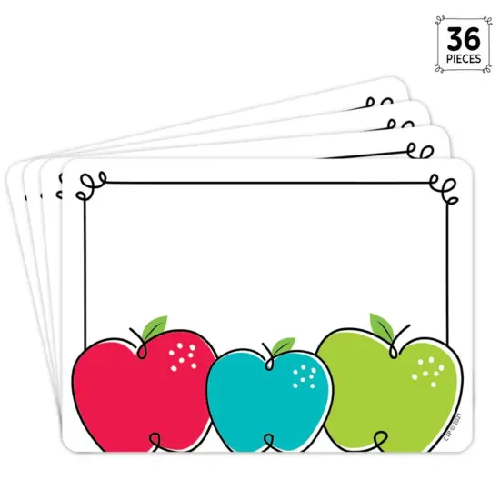 Doodle Apples Labels, 3-1/2" x 2-1/2", 36 Per Pack, 6 Packs {3}
