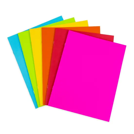 Bright Blank Books, 24 Pages, Assorted Colors, 8.5" x 11", 6 Per Pack, 2 Packs {4}