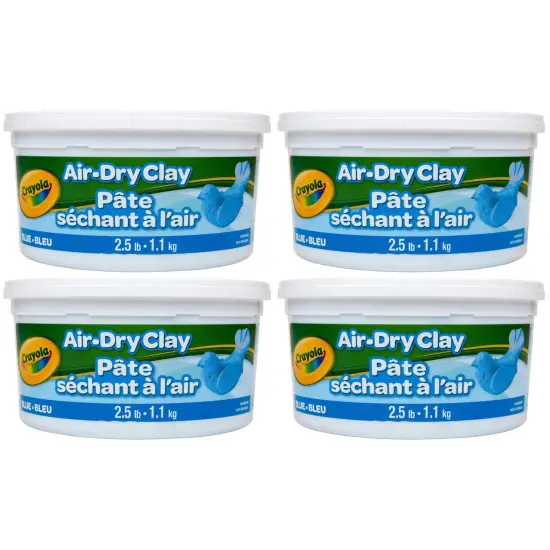 Air Dry Clay, 2.5lb Tub, Blue, Pack of 4 {1}