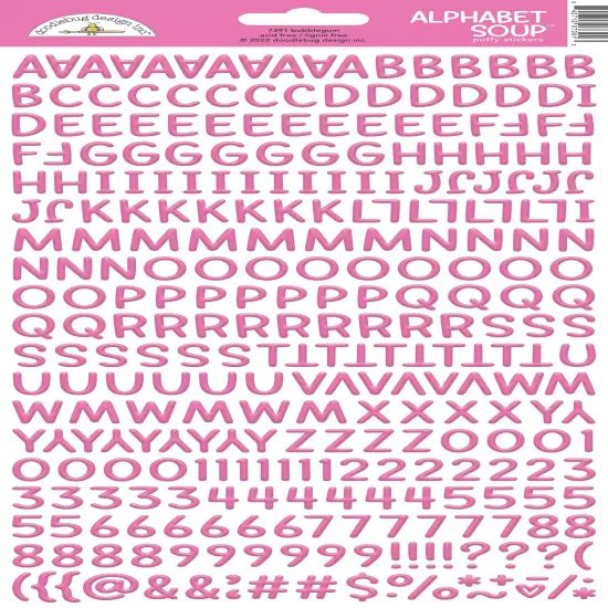 Doodlebug Puffy Stickers-Bubble Gum {1}