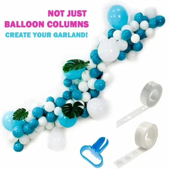 2 Set Balloon Column Stand Kit with Metal Pole & Water Bases {4}