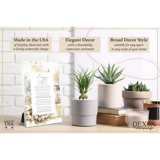 A Prayer For You Wood Plaque with Easel and Hook Wall Tabletop Art - 6 inches x 9 inches {3}