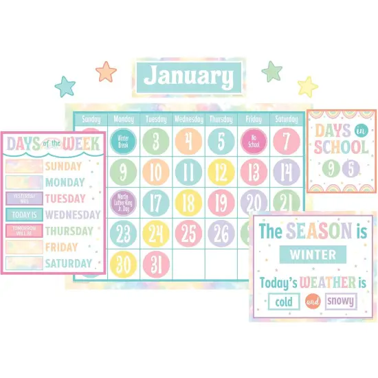 Pastel Pop Calendar Bulletin Board Set {1}