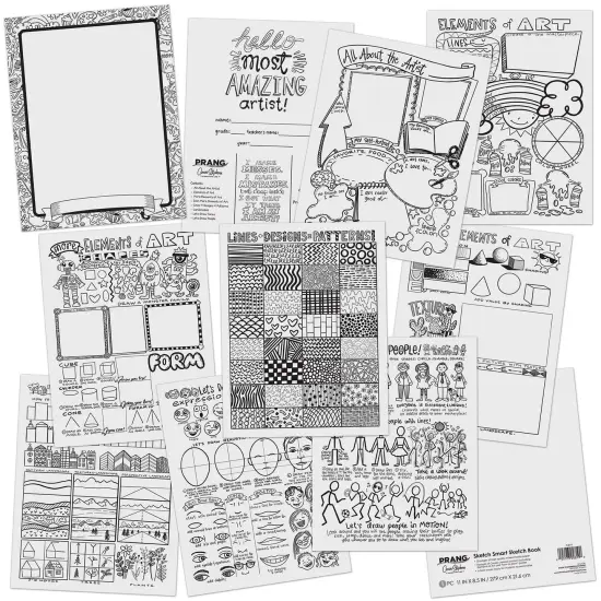 Sketch Smart Sketch Book, White, 11" x 8.5", 40 Sheets, Pack of 12 {4}