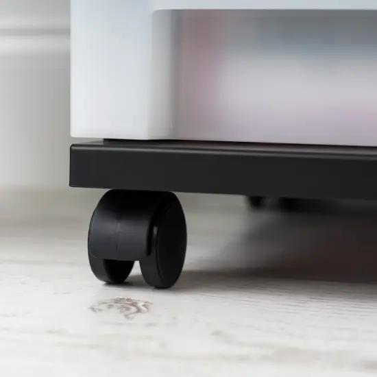 IRIS USA Medium 4-Drawer Cart with Organizer Top, Black/Pearl {5}