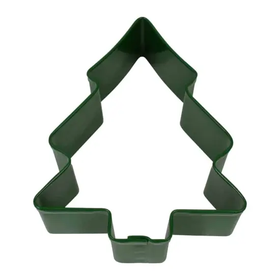 Tree Snow Covered Cookie Cutter (Green, 3.5") {1}