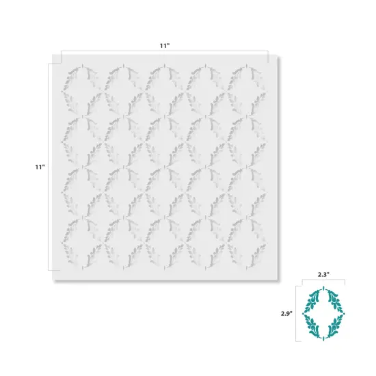 Charlotte Fern Lattice Embossing 12 x 12 Stencil | FS128 by Designer Stencils | Floral Stencils | {2}