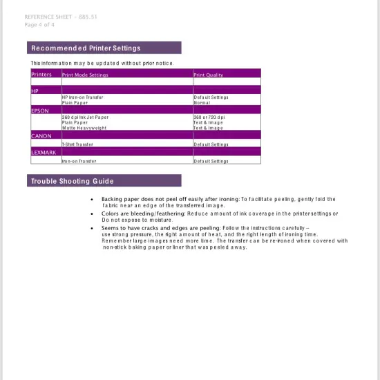 LIGHT FABRICS TRANSFER PAPER 10 Sheets PK LIGHT TRANSFER PAPER FOR INKJET PRINTING 8.5X11 Red Grid {5}