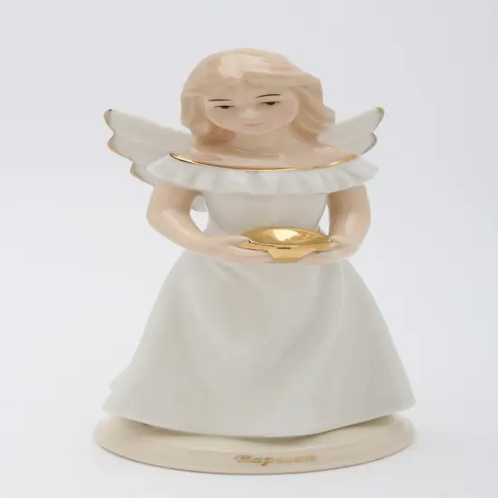 Ceramic Baptism Angel, Religious D&eacute;cor, Religious Gift, Church D&eacute;cor, Church Gift, Baptism Gift {3}