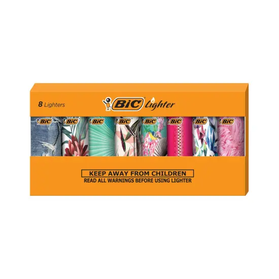 BIC Mini Lighter, Fashion Collection, Assorted Unique Designs, Pack of 8 {2}
