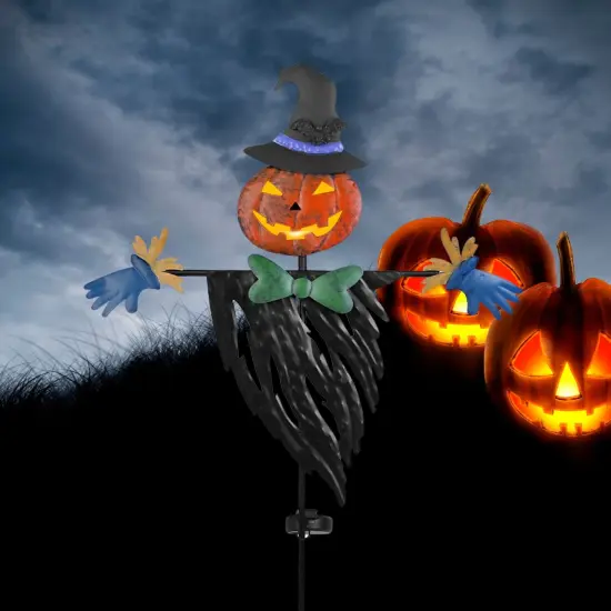 Halloween Decoration Light - Scarecrow Shape Solar Powered Yard Stake Light for Outdoor Garden {2}